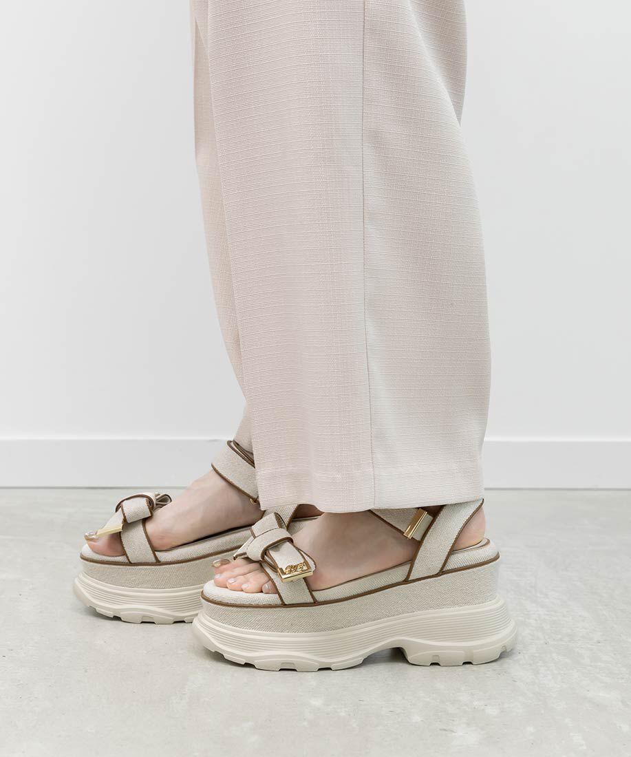  「パイピングリボンスポーツサンダル」|サンダル|