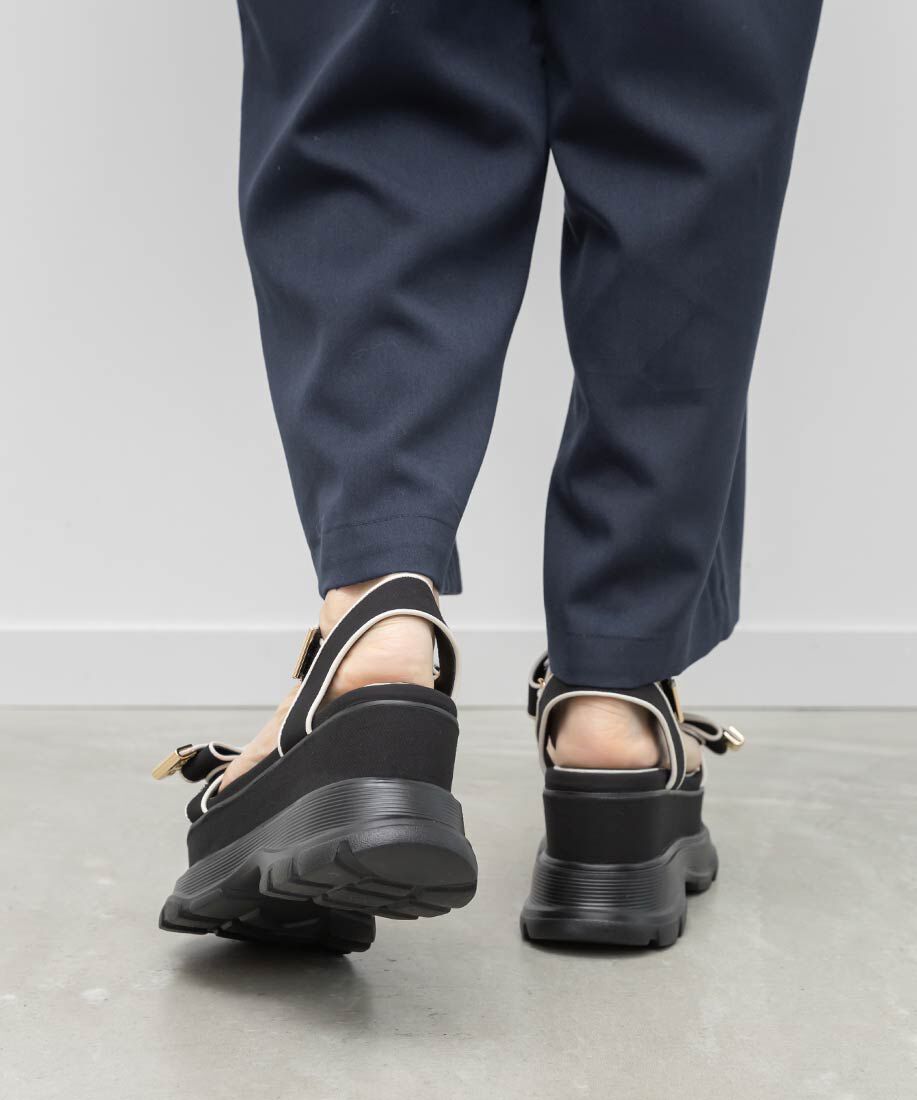  「パイピングリボンスポーツサンダル」|サンダル|