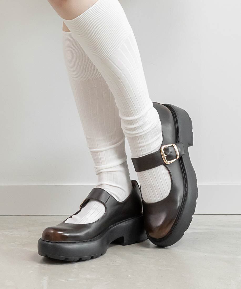  「ベーシックデザインメリージェーン」|ローファー|ダークブラウン