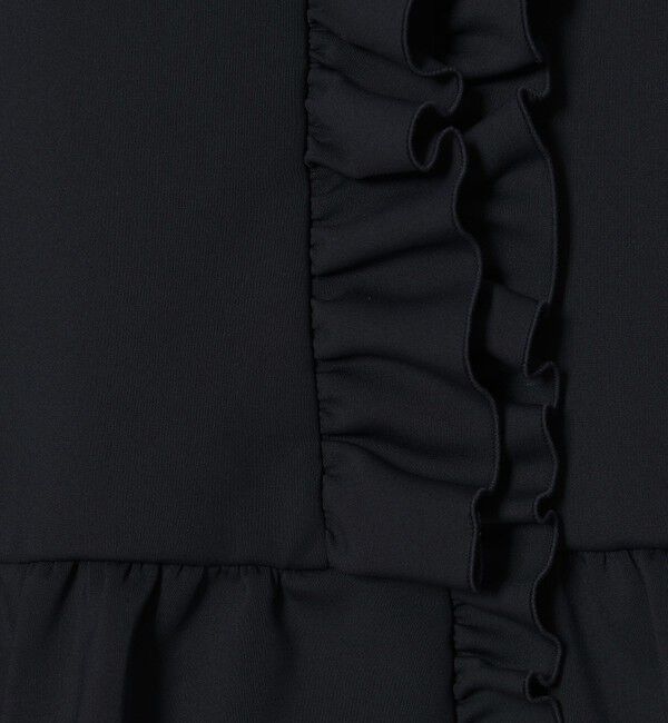 UNITED ARROWS「SPONGY フリル ペプラム ジャケット」|ノーカラージャケット|