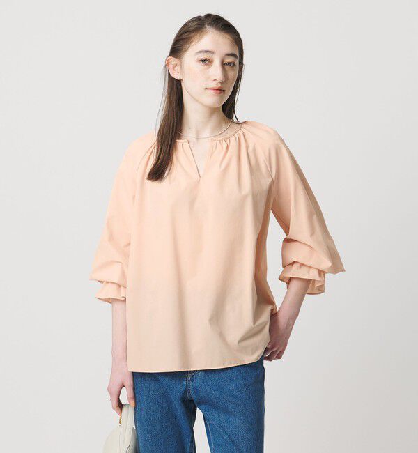 UNITED ARROWS「レースフリルカラー 2WAY ブラウス ‐はっ水‐」|シャツ・ブラウス|LT.PINK