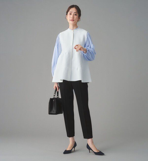 UNITED ARROWS「SPONGY タック テーパードパンツ」|スラックス|