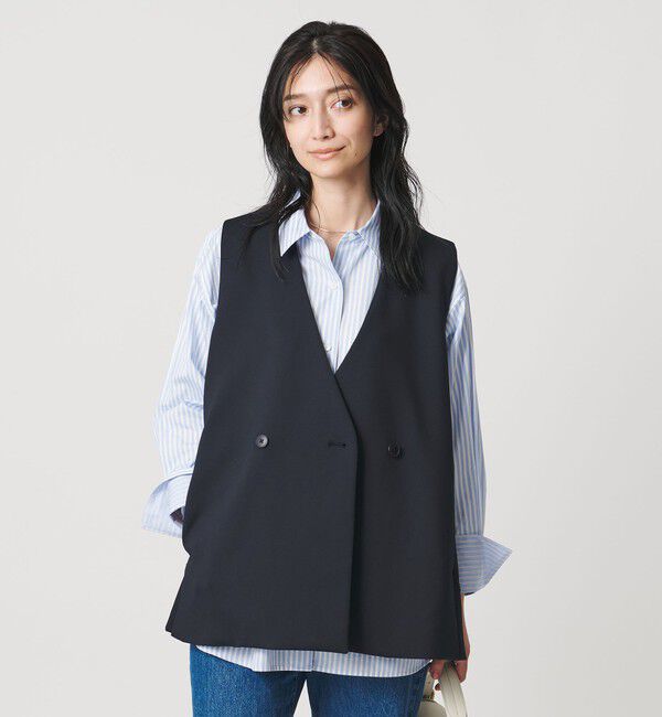 UNITED ARROWS「SPONGY バックフレア ベスト」|ベスト・ジレ|