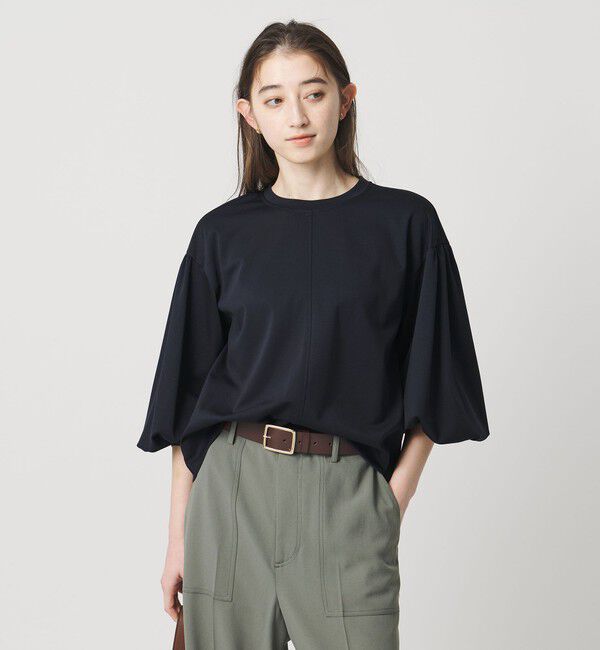 UNITED ARROWS「ポンチ バルーンスリーブ カットソー 」|Tシャツ・カットソー|NAVY