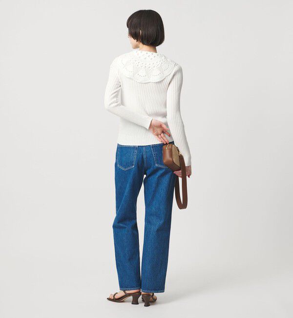 UNITED ARROWS「セーラー エンブロイダリー リブニット ‐ウォッシャブル‐」|ニット・セーター|