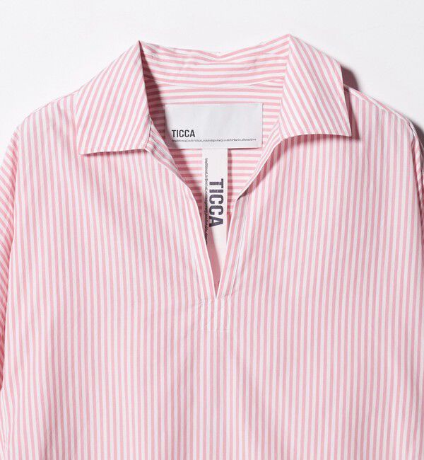 UNITED ARROWS「＜TICCA＞ストライプ スキッパー シャツ」|シャツ・ブラウス|