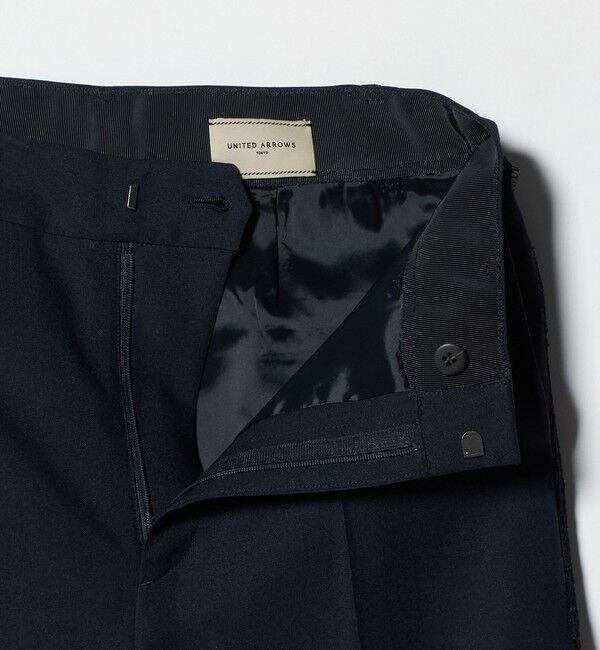 UNITED ARROWS「レース コンビ ストレートパンツ」|スラックス|