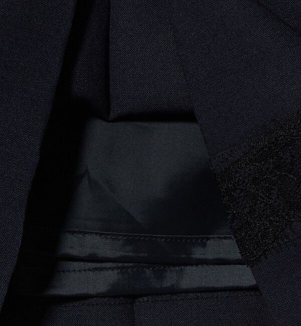 UNITED ARROWS「レース コンビ ストレートパンツ」|スラックス|