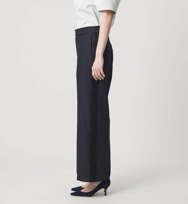 UNITED ARROWS「レース コンビ ストレートパンツ」|スラックス|