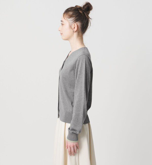 UNITED ARROWS「エンブロイダリー バイカラー カーディガン ‐ウォッシャブル‐」|カーディガン|