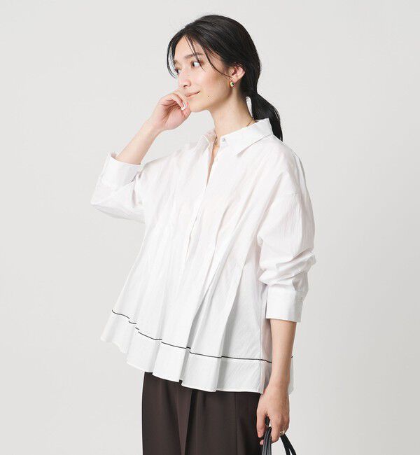 UNITED ARROWS「ピンタック シャツブラウス」|シャツ・ブラウス|