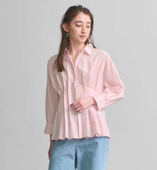 UNITED ARROWS「ピンタック シャツブラウス」|シャツ・ブラウス|LT.PINK