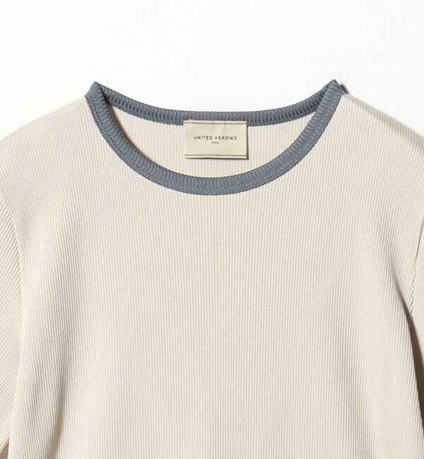 UNITED ARROWS「リブ バイカラーパイピング Tシャツ」|Tシャツ・カットソー|