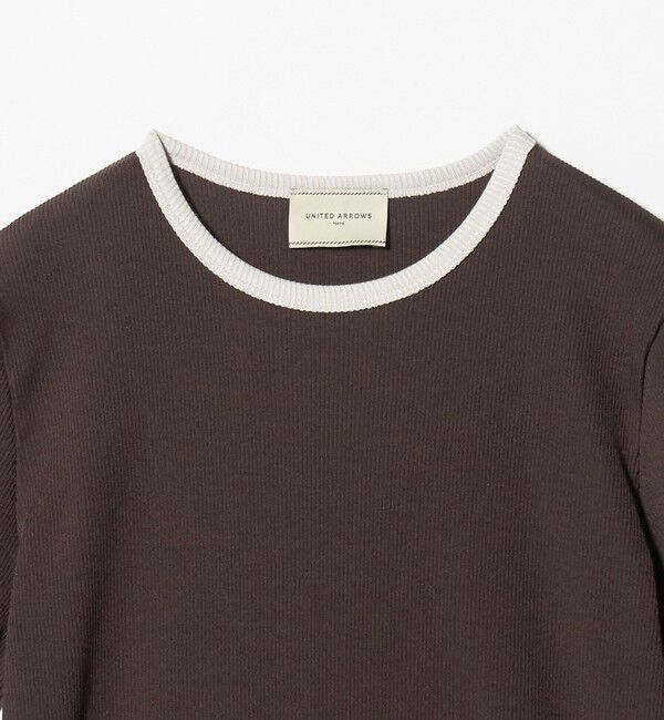 UNITED ARROWS「リブ バイカラーパイピング Tシャツ」|Tシャツ・カットソー|