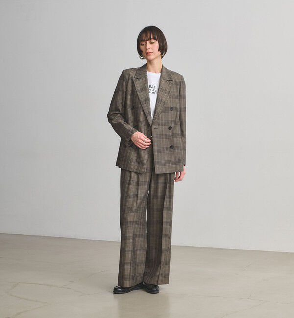 UNITED ARROWS「2タック ストレート ワイド パンツ」|スラックス|