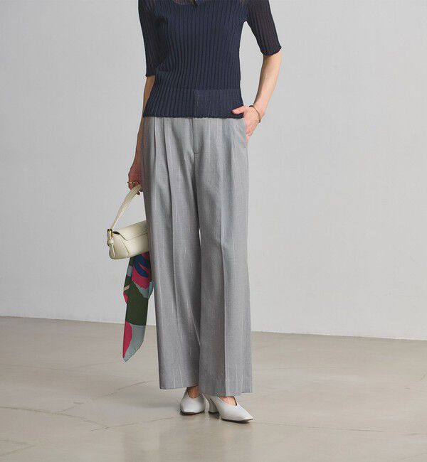 UNITED ARROWS「2タック ストレート ワイド パンツ」|スラックス|