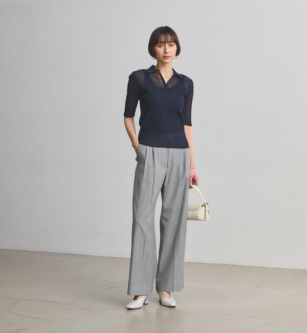 UNITED ARROWS「2タック ストレート ワイド パンツ」|スラックス|