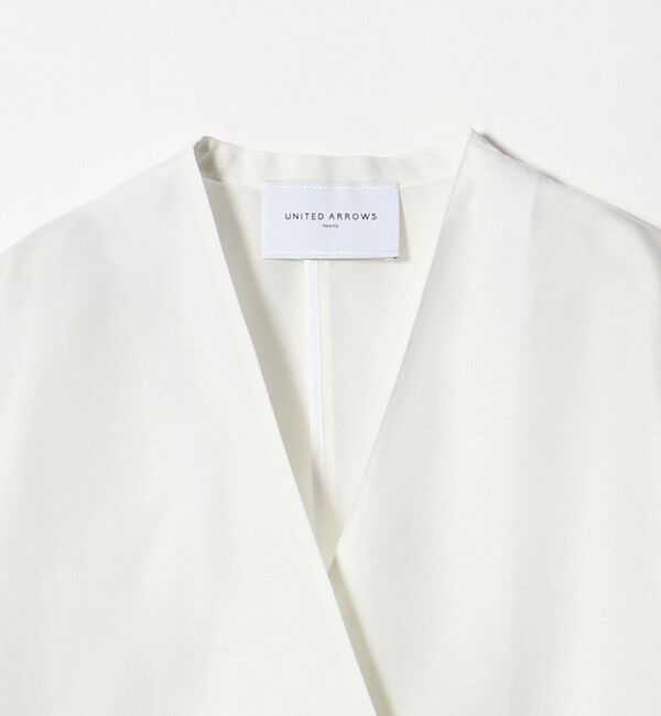 UNITED ARROWS「シアー ノーラペル ハーフスリーブ ジャケット ‐ウォッシャブル‐」|ノーカラージャケット|