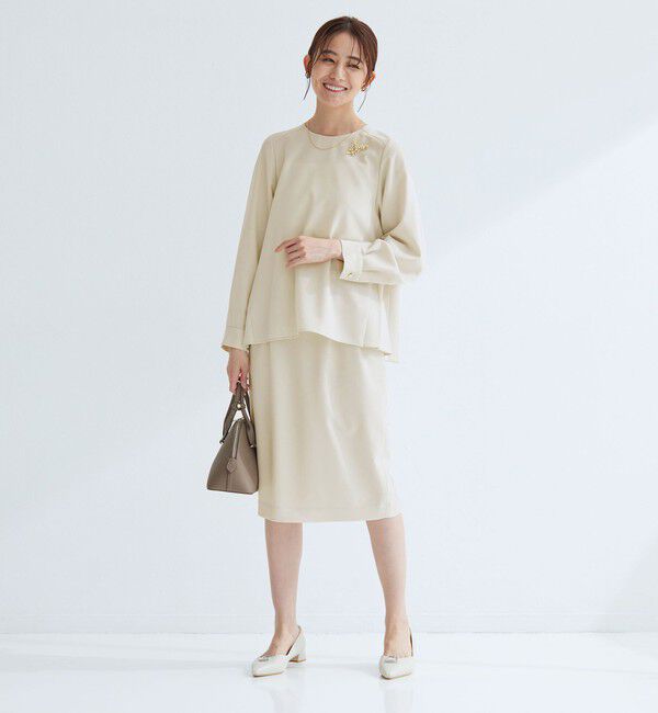 UNITED ARROWS green label relaxing「［size SHORTあり］パウドレ ベルト付き タイト スカート ウォッシャブル ストレッチ」|タイト|