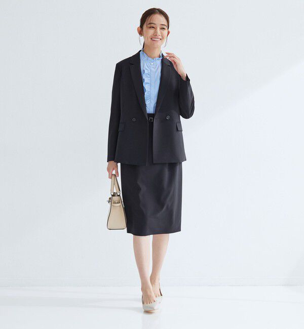 UNITED ARROWS green label relaxing「［size SHORTあり］パウドレ ベルト付き タイト スカート ウォッシャブル ストレッチ」|タイト|