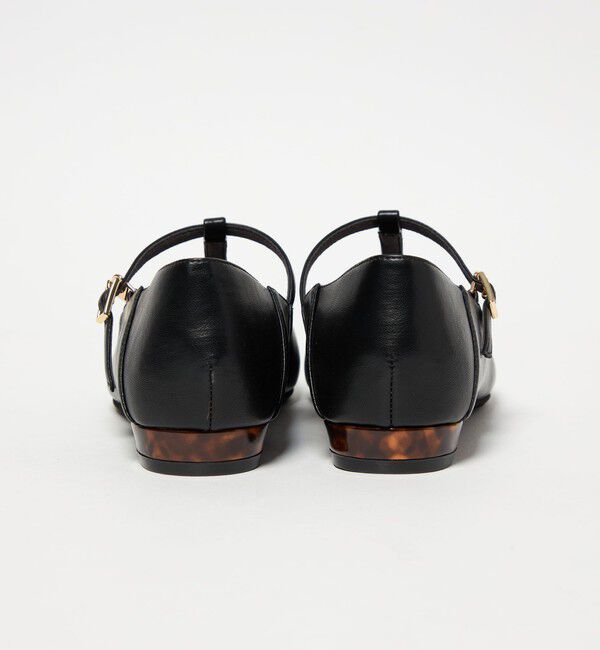 UNITED ARROWS green label relaxing「ポインテッド Tストラップ フラットシューズ 撥水」|パンプス|