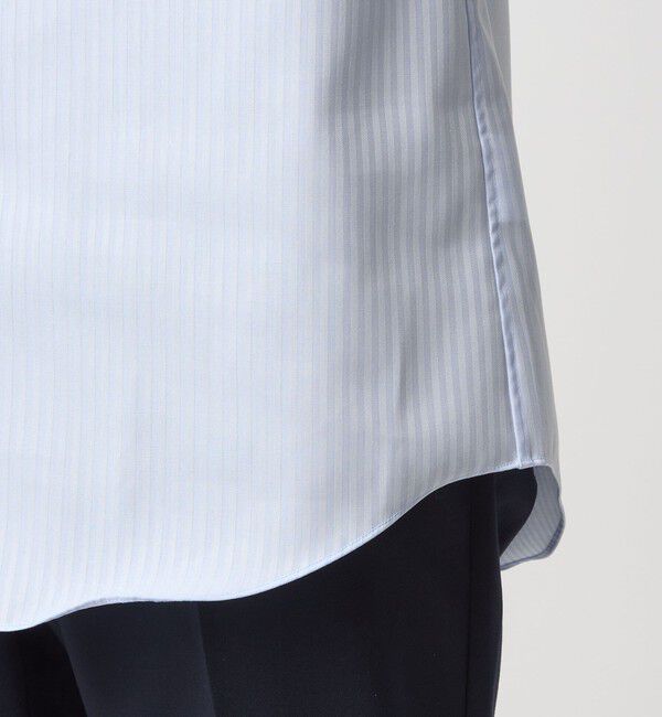 UNITED ARROWS green label relaxing「コットン シャドーストライプ クレリック ワイドカラー ドレスシャツ -イージーアイロン-」|シャツ・ブラウス|