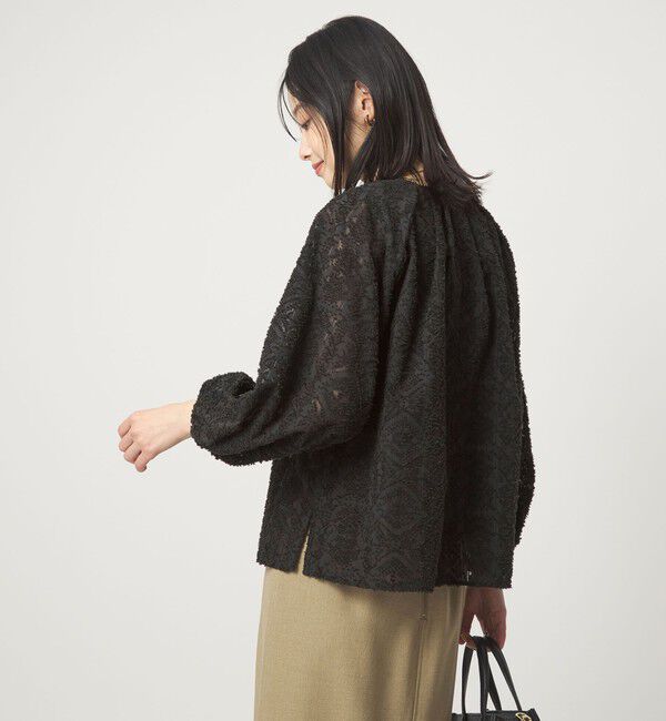 UNITED ARROWS green label relaxing「カットジャガード ブラウス」|シャツ・ブラウス|