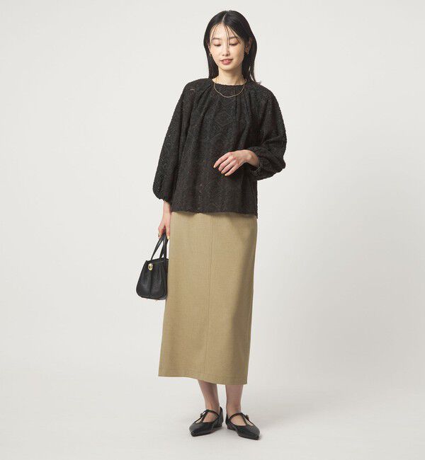 UNITED ARROWS green label relaxing「カットジャガード ブラウス」|シャツ・ブラウス|