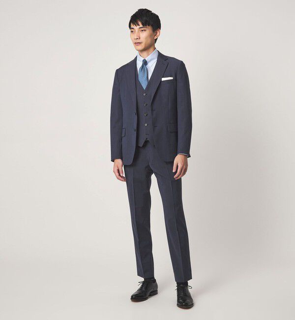 UNITED ARROWS green label relaxing「A+ TWPU トロピカル無地 2B スリム セットアップ ジャケット -ウォッシャブル・ストレッチ-」|スーツ|