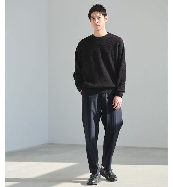 UNITED ARROWS green label relaxing「コットン リバー カノコ クルーネック ニット」|ニット・セーター|