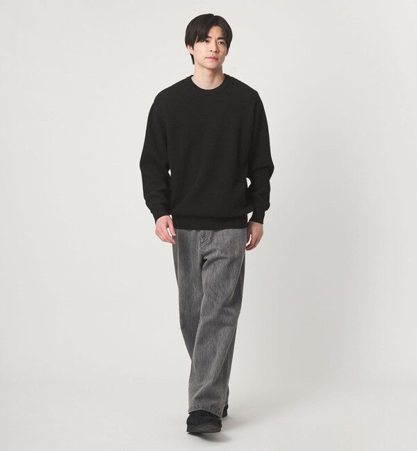 UNITED ARROWS green label relaxing「コットン リバー カノコ クルーネック ニット」|ニット・セーター|