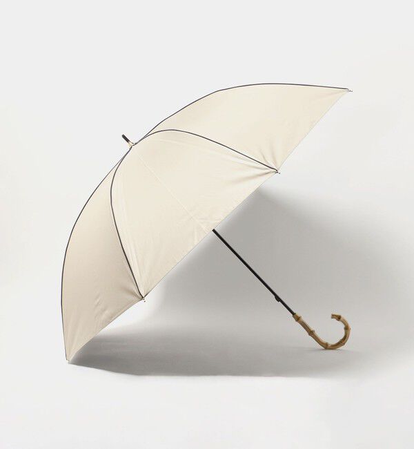 UNITED ARROWS green label relaxing「【別注】＜because＞パイピング アンブレラ 長傘 晴雨兼用 レイン UVカット」|傘|BEIGE