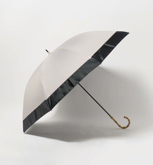 UNITED ARROWS green label relaxing「【WEB限定 / 別注】＜because＞グログランテープアンブレラ 長傘 晴雨兼用 レイン」|傘|LT.GRAY