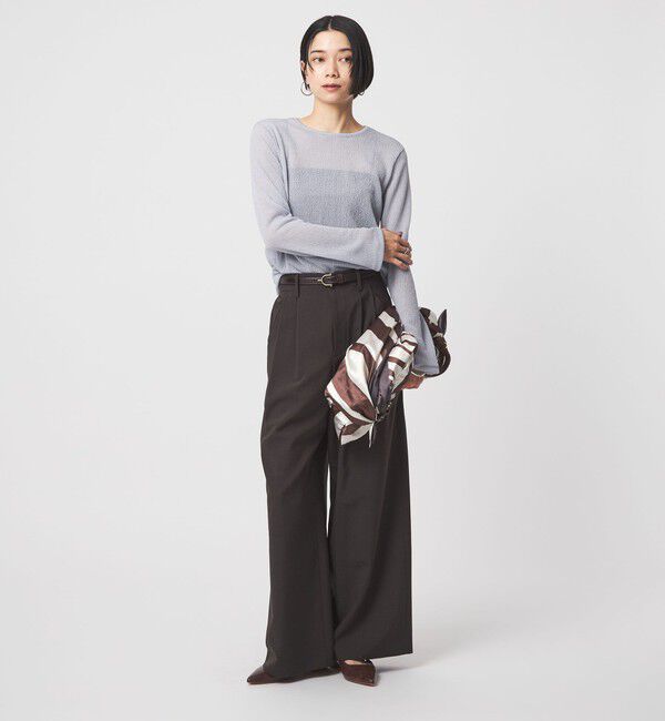 UNITED ARROWS green label relaxing「シャーリング シアー ロングスリーブ プルオーバー カットソー」|Tシャツ・カットソー|