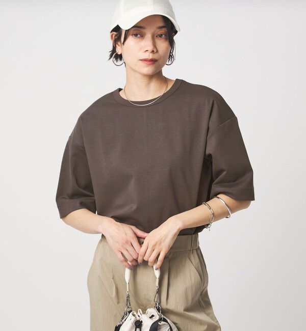 UNITED ARROWS green label relaxing「クロップド ポンチ Tシャツ」|Tシャツ・カットソー|