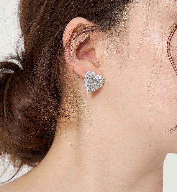 BEAUTY&YOUTH UNITED ARROWS「メタルハート ピアス」|ピアス|SILVER