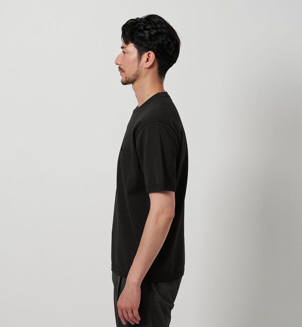 BEAUTY&YOUTH UNITED ARROWS「【WEB限定 WARDROBE SMART】マシーンウォッシュ 1ポケット ニット Tシャツ【抗菌防臭】」|Tシャツ・カットソー|
