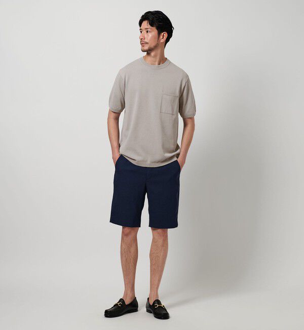 BEAUTY&YOUTH UNITED ARROWS「【WEB限定 WARDROBE SMART】マシーンウォッシュ 1ポケット ニット Tシャツ【抗菌防臭】」|Tシャツ・カットソー|