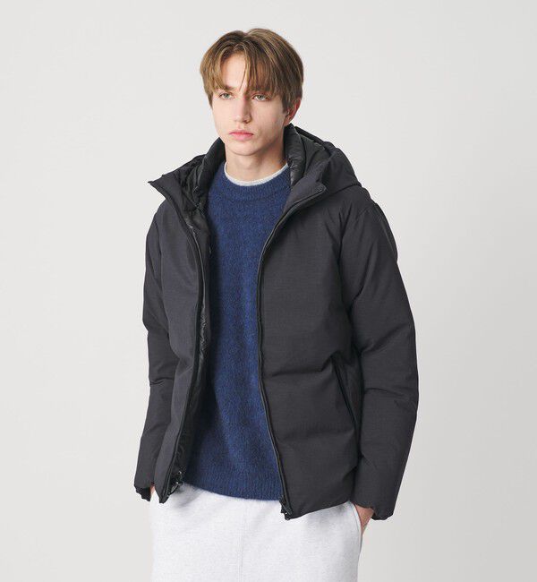 BEAUTY&YOUTH UNITED ARROWS「小松マテーレ シャンブレー フード ダウンジャケット 700FP 撥水機能」|ダウン|