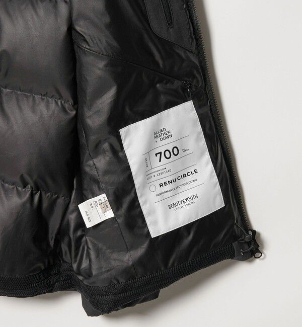 BEAUTY&YOUTH UNITED ARROWS「小松マテーレ シャンブレー フード ダウンジャケット 700FP 撥水機能」|ダウン|