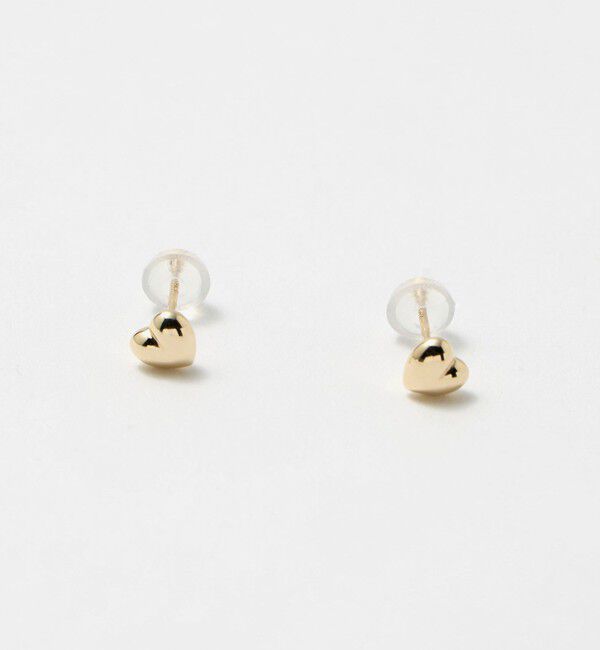 BEAUTY&YOUTH UNITED ARROWS「K10 プク ハート ピアス」|ピアス|GOLD