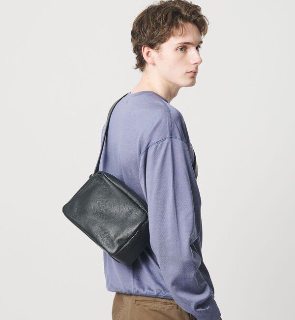 BEAUTY&YOUTH UNITED ARROWS「＜LA UNIQA＞レザー レクタングル ショルダー バッグ」|ショルダー・メッセンジャー|BLACK