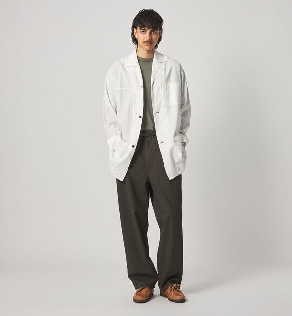 STEVEN ALAN「＜Steven Alan＞ ハイツイスト ツイル アーミー ノープリーツ トラウザーズ」|チノ|