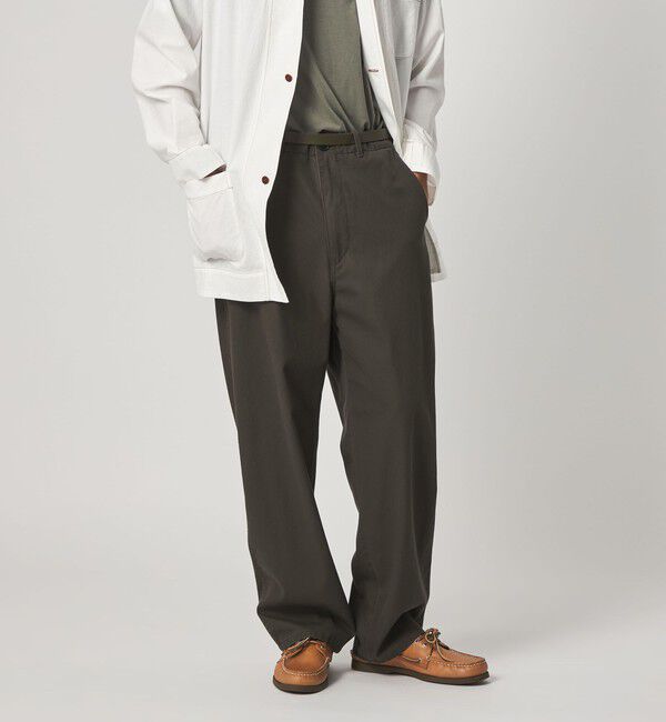 STEVEN ALAN「＜Steven Alan＞ ハイツイスト ツイル アーミー ノープリーツ トラウザーズ」|チノ|