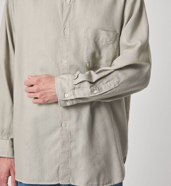 STEVEN ALAN「＜Steven Alan＞ ドレープ コードレーン レギュラーカラー シャツ LOOSE」|シャツ・ブラウス|