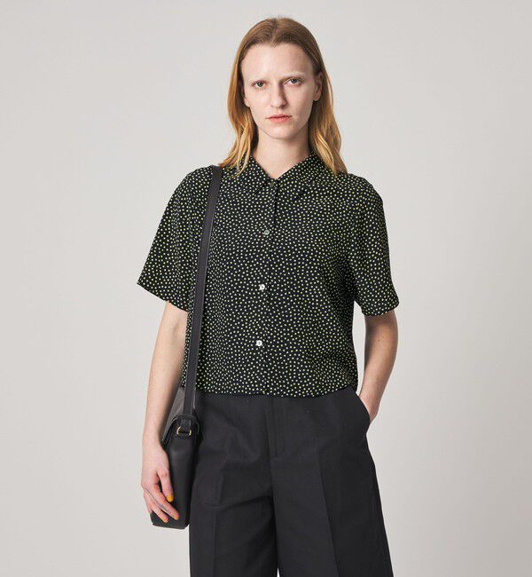 STEVEN ALAN「＜Steven Alan＞フラワー プリント シャツ」|シャツ・ブラウス|BLACK