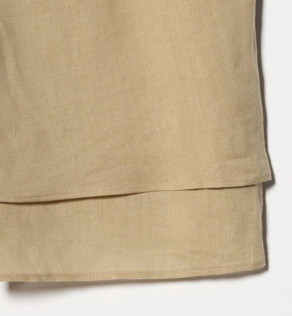 BEAUTY&YOUTH UNITED ARROWS「麻ブレンド フロントリボン ティアード シャツ ウォッシャブル」|シャツ・ブラウス|