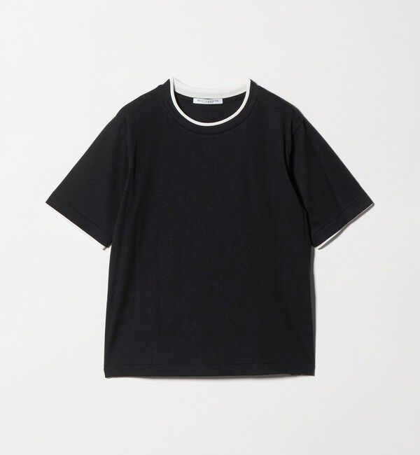 BEAUTY&YOUTH UNITED ARROWS「麻コットン レイヤード クルーネック Tシャツ」|Tシャツ・カットソー|BLACK