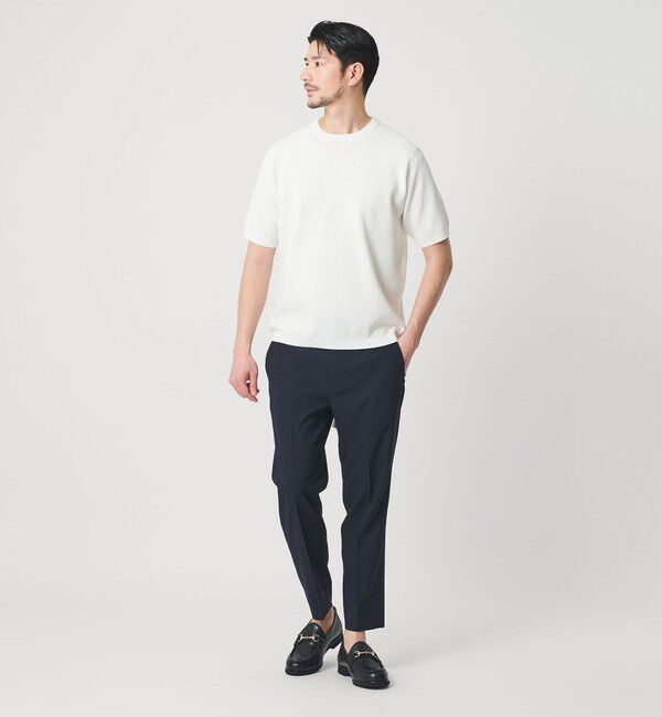 BEAUTY&YOUTH UNITED ARROWS「【WEB限定 WARDROBE SMART】マシーンウォッシュ  ピケニット Tシャツ【抗菌防臭】」|Tシャツ・カットソー|