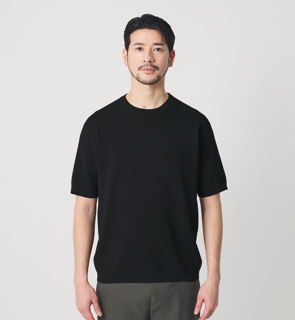 BEAUTY&YOUTH UNITED ARROWS「【WEB限定 WARDROBE SMART】マシーンウォッシュ  ピケニット Tシャツ【抗菌防臭】」|Tシャツ・カットソー|